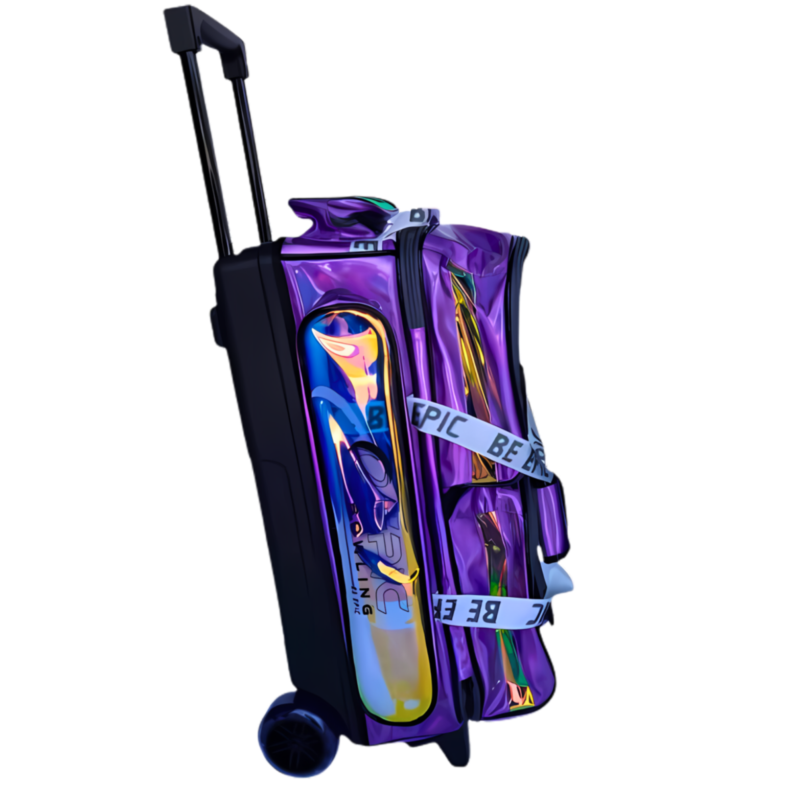 Epic 3 Ball Triple Luminous Violet Holo Bowling Bag - Image 4