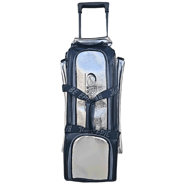 Epic 3 Ball Triple Superior Black Silver Space Foil Bowling Bag - Image 7