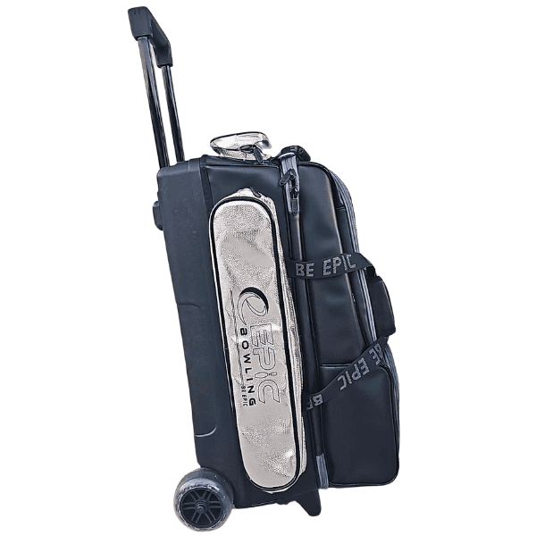 Epic 3 Ball Triple Superior Black Silver Space Foil Bowling Bag - Image 3