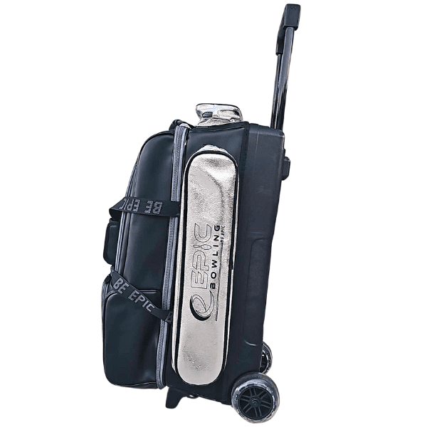 Epic 3 Ball Triple Superior Black Silver Space Foil Bowling Bag - Image 2