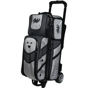 Motiv Vault 3 Ball Triple Roller Silver Bowling Bag