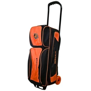 KR Cincinnati Bengals Premium 3 Ball Triple Roller NFL Bowling Bag