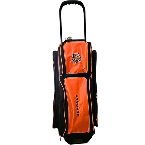 KR Cincinnati Bengals Premium 3 Ball Triple Roller NFL Bowling Bag - Image 2