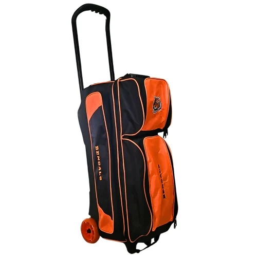 KR Cincinnati Bengals Premium 3 Ball Triple Roller NFL Bowling Bag - Image 3